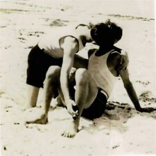 Gay Kissing on the Beach (blurry) 4x4, 1930s gay man's estate picture