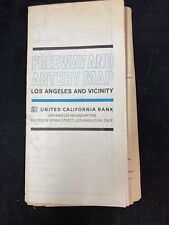 1963 THOMAS BROS LOS ANGELES, CA & VICINITY FREEWAY AND ARTERY FOLDOUT MAP picture