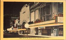 Lawrence Massachusetts Palace Theater Street Night View Vintage Postcard c1940 picture