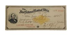 1900 Bank Check: First National Bank of Albia, Albia, IA - Max Loeb, Roy Alford picture
