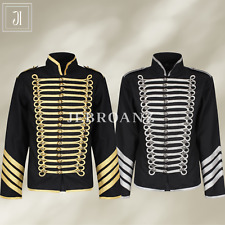 New Napoleonic Hussar Jacket Black Miltary Style Gothic Military Drummer Jacket picture