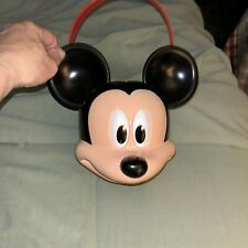 Vintage Disney Mickey Mouse Bucket Pail Easter Candy Halloween Plastic Head picture