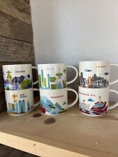 Starbucks You Are Here 6 MUG LOT Chicago Wash. & DC, Seattle, Oregon, San Diego picture
