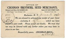 1902 Crosman Brothers See Merchants Advertising Postcard Monroe Ave Rochester NY picture
