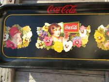  Vintage Coca Cola large Pansey Flappers 1930s tray  Sign Advertisement  1987 picture