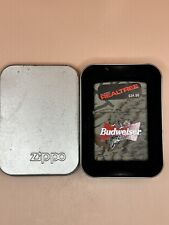 Vintage 2002 Budweiser Real Tree Camo Fishing Zippo Lighter picture