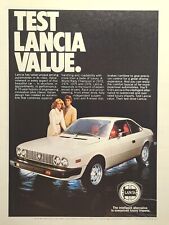 Lancia Italian White Luxury Sports Car Coupe Vintage Print Ad 1979 picture