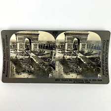 Antique WWI Photos Keystone View Co Stereograph Victory Day Celebration 18775 picture