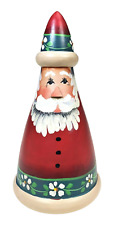 7” Folk Art Painted Wood Santa Figurine Father Primitive Christmas Holiday picture