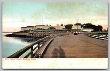 City Point South Boston Massachusetts Bridge Pier Oceanfront Vintage Postcard picture