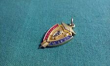 Vintage Class of 75 1975 Charm Pendant Gold-Tone Metal picture