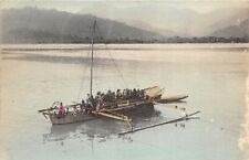 SINGAPORE c1910 Postcard Boat Several People On Water picture