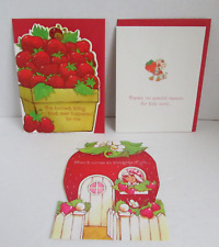 (3) VINTAGE 80's Laurel American Greetings Strawberry Shortcake Greeting Cards picture