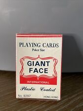 Giant Face International No. 9297 Playing Cards Sealed *Made in Hong Kong .Red picture