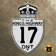 Ontario King's Highway 17 route marker road sign Canada 1930s Trans-Canada 12x19 picture
