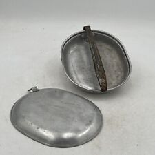 Vintage US Military 1918 WW1 Metal Mess Kit No Utensils Used Patina Condition picture