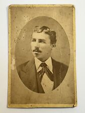 Antique Photograph CDV Man Mustache Churchill Albany , NY Cabinet Card picture