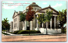 Original Old Vintage Antique Postcard Christian Church Kansas City Missouri 1910 picture