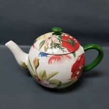 Vintage Faiencerie de Gien Volupte Flower Pattern Tea Pot and Lid Made InFrance^ picture