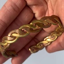 Ancient Twisted Bracelet Bronze Artifact Rare Authentic Antique Genuine Viking picture