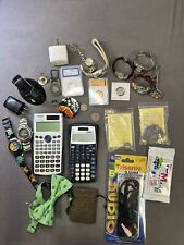 Junk Drawer Lot Coins Electronics Watches Baseball Cards Calculators Fossils picture