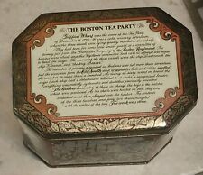 Rare, Vintage Boston Tea Party And Revolutionary War Bicentennial Tin picture