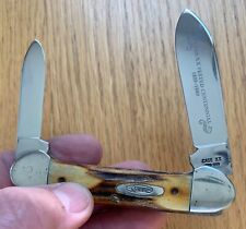 1989 CASE CENTENNIAL DEEP RUTTED STAG CANOE KNIFE NEVER USED #52131 SS picture