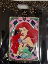 DISNEY PINK A LA MODE PALM STAINED GLASS PRINCESS PIN ARIEL LE300 LITTLE MERMAID picture