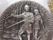 1+OZ.STERLING SILVER 1775 DANIEL BOONE  FOUNDER  BOONESBORO KENTUCKY  COIN+GOLD picture