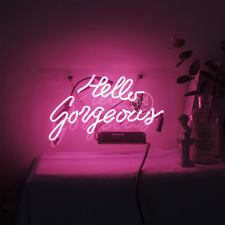 Hello Gorgeous Neon Sign Light Living Room Party Wall Hanging Nightlight 14