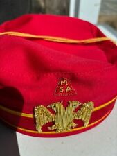 Shriners FEZ hat and case w/ medal and ritual printout picture