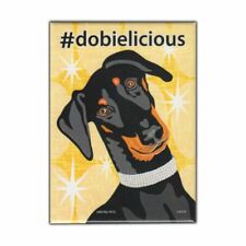 Retro Pets Magnet, Hashtag Dog Series, Doberman Pinscher (Dobbie), 2.5