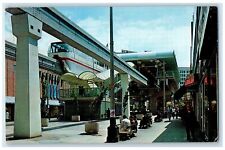 c1950's Seattle Washington Downtown Monorail Station On Westlake Mall Postcard picture