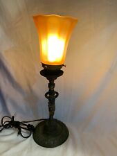 Antique Cherub Table Lamp Angel Lamp Antique Lamp Cast Metal WORKS - 5015 picture