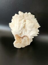 359g Natural White Aragonite Cave Calcite Amber Crystal Cluster Fine Mineral picture