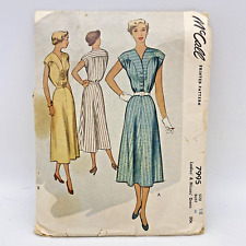 1950 Vintage McCall 7995 Dress Sewing Pattern Bust 36 Complete picture