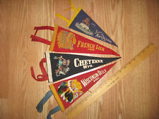 FOUR VINTAGE 1940's OR 50'S US TRAVEL PENNANT COLLECTION picture