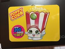 SHOPKINS COLLECTOR TIN BOX SET-POPPY CORN TRADING CARDS STICKERS FASHION TAG NEW picture