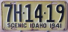 IDAHO   license plate  1941  7H- 1419  IDAHO Co/ GRANGEVILLE - all original picture