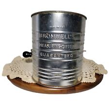 VTG Hand Held & Crank Bromwell's Metal 5 Cup Measuring Sifter Made In USA Rusty picture