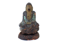 Art Deco  Buddha Incense Burner 2 pc Ceramic Religious Statue Made in Japan picture