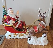 Santa in Sleigh with Reindeer by Valerie picture