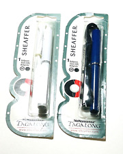 Sheaffer Pen No Nonsense Tagalong Ballpoint Hanging Blue & White Lot Of 2 Pens picture