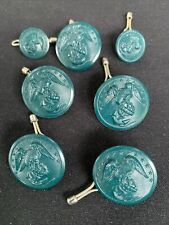 Vintage U.S. Marine Corps Eagle Anchor Green Buttons Set of 7 Large 5 Small 2 picture