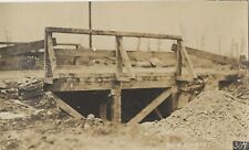 Postcard WWI France Meuse Samogneux Rd Bridge over Shell Crater RPPC c1916-18 picture