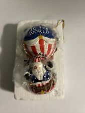 Lenox Joy To The World USA Patriotic Christmas Ornament 2003 Hot Air Balloon picture