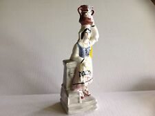 Italian Souvenir Pottery Woman in costume Figure Ceramic empty bottle Container picture