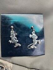 Vintage Disney Mickey Minnie Mouse Earrings Jewelry 925 Sterling Silver Vintage  picture