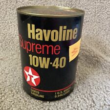 Texaco Havoline Supreme 10W-40 - 1 Qt - New Sealed picture