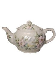 Vintage England Fine China Teapot Floral Crackle Finish 5 1/2